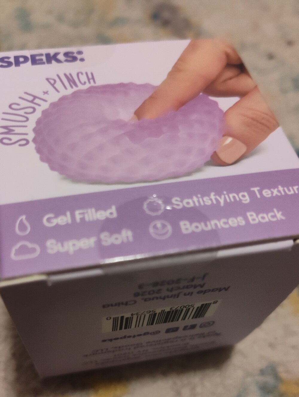 Speks Gump Squish Ball - Purple - Picture 5 of 5